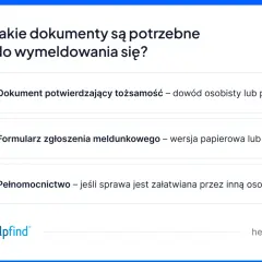 Jak się wymeldować? Potrzebny dokument tożsamości, formularz meldunkowy (papierowy lub online) i ewentualnie pełnomocnictwo.