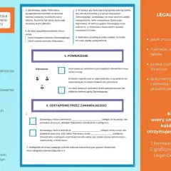 Wzór umowy o dzieło w wersji Legal Design: przejrzyste zasady, proste sformułowania i łagodny design. Dokumenty zgodne z prawem.