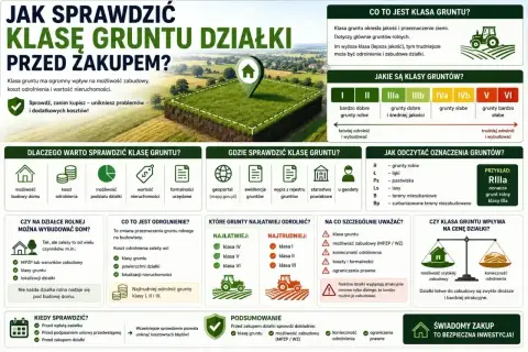 Sprawdź klasę gruntu przed zakupem, by uniknąć problemów. Poznaj kod podstawy prawnej i znaczenie klasyfikacji dla zabudowy i ceny działki.
