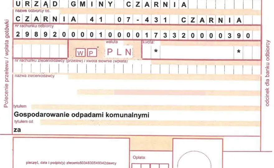 Decyzja o opłacie za odpady komunalne - wzór i wyliczenie