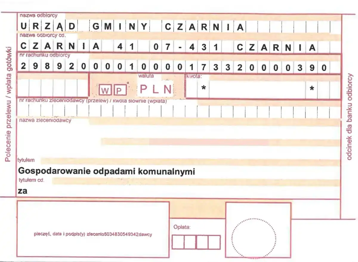 Decyzja o opłacie za odpady komunalne - wzór i wyliczenie